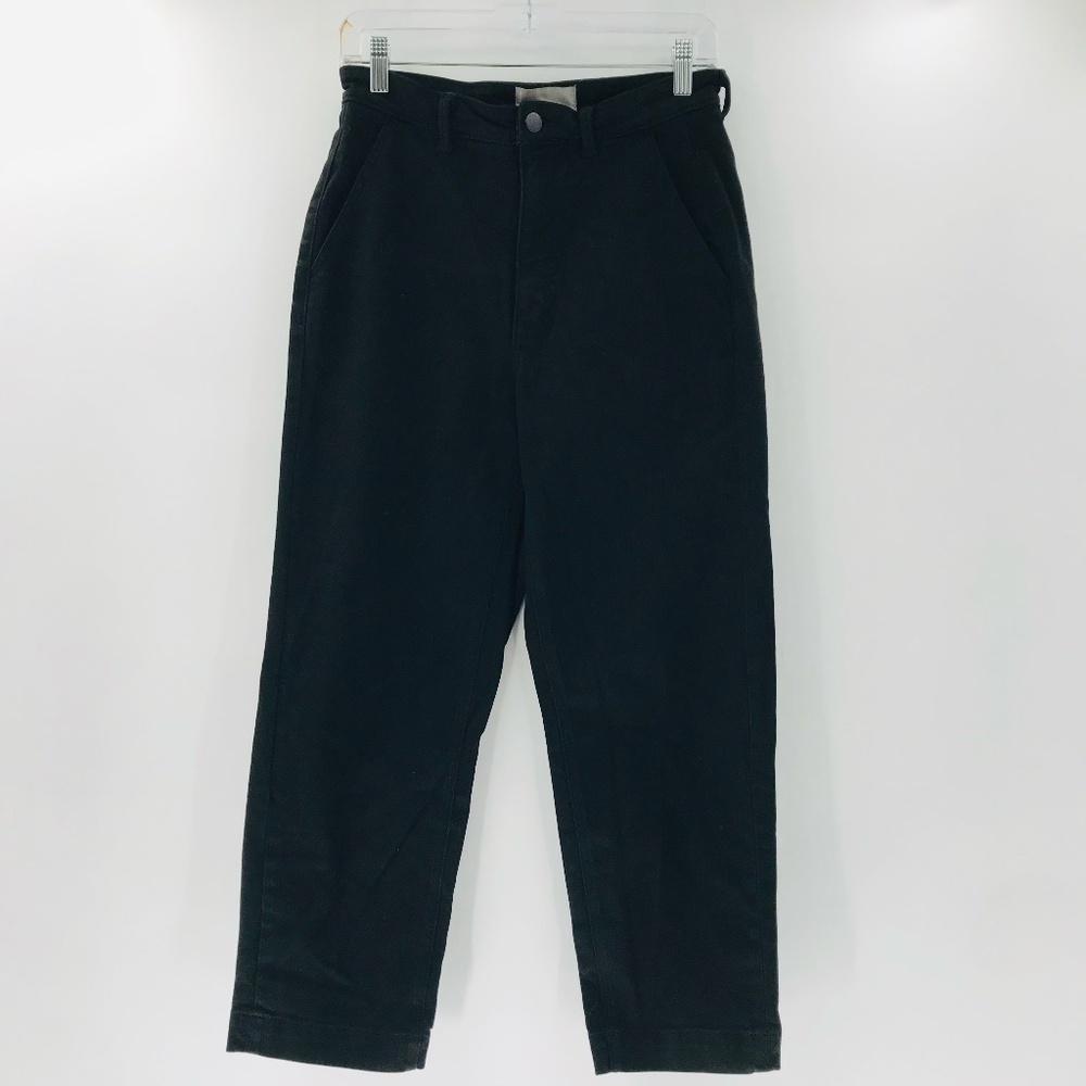 Everlane The Straight Leg Crop Pants High Rise Black Size 8